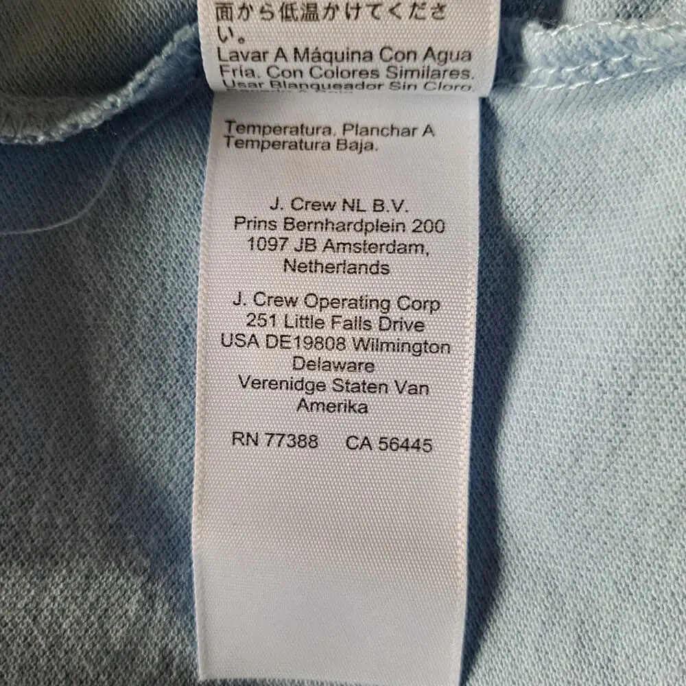 NWT Crewcuts Piqué Polo Shirt Short Sleeve Faded Chambray Blue Girls Size 4-5